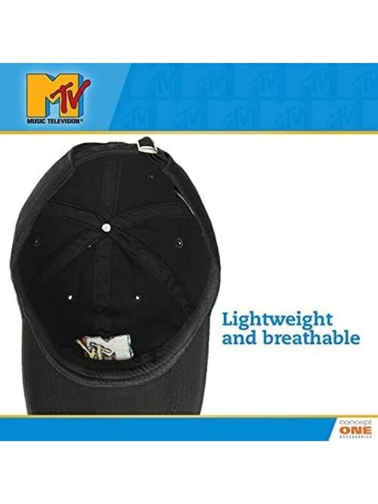 Vintage Embroidered Logo Baseball Cap, Adjustable Cotton Hat, Curved Brim, Black main image 6